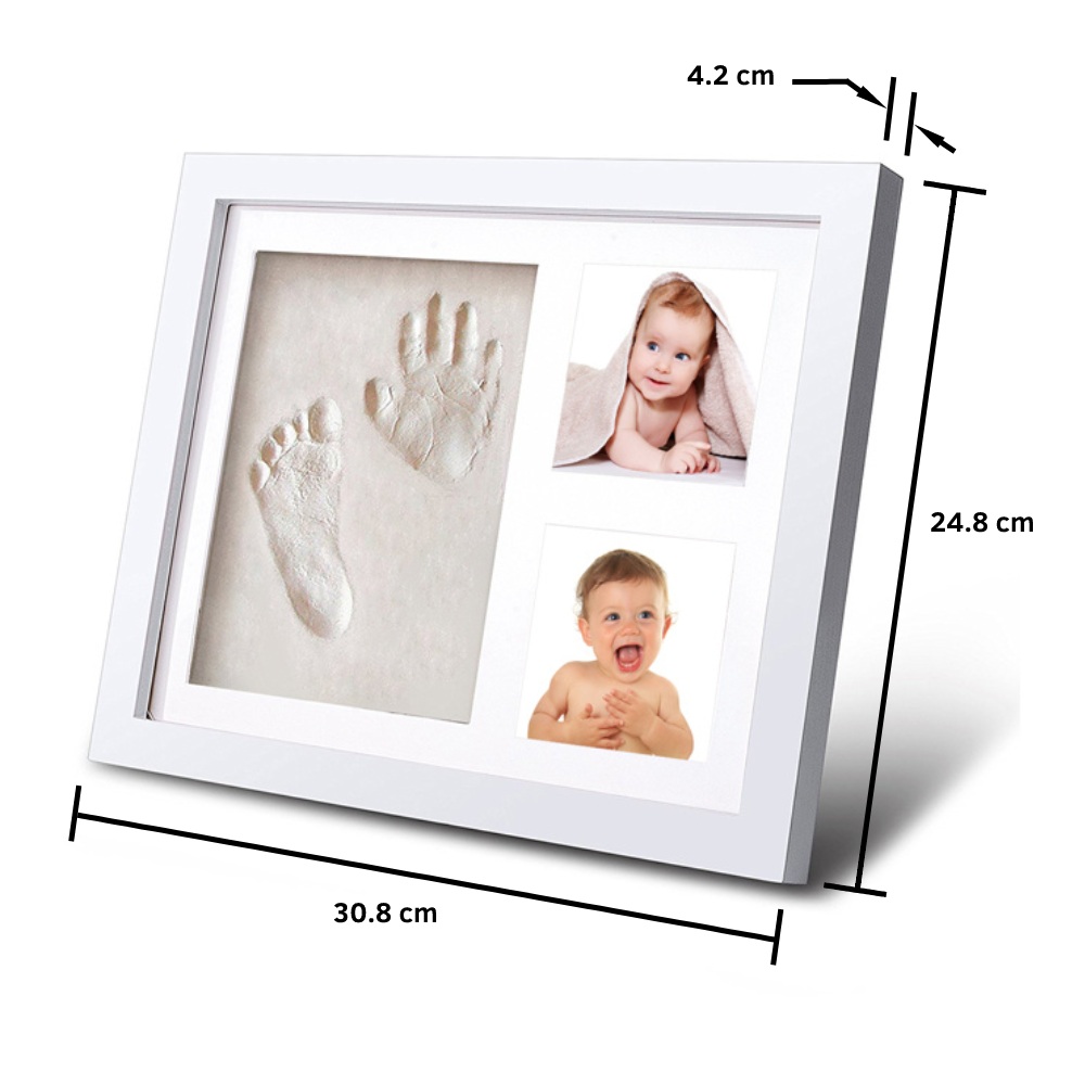 New Mom Shower Gifts for Boys&Girls Baby Nursery Memory Art Kit Frames Baby Ink Handprint and Footprint Keepsake Kit Newborn Baby Infant Hand & Foot Stamp Picture Frames for Baby Registry 